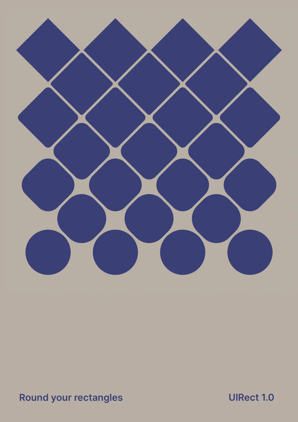 UIRect poster of rounded rectangles morphing into circles